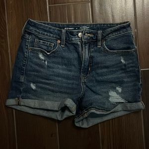 Old Navy size 2 high waisted medium/dark wash denim jean shorts